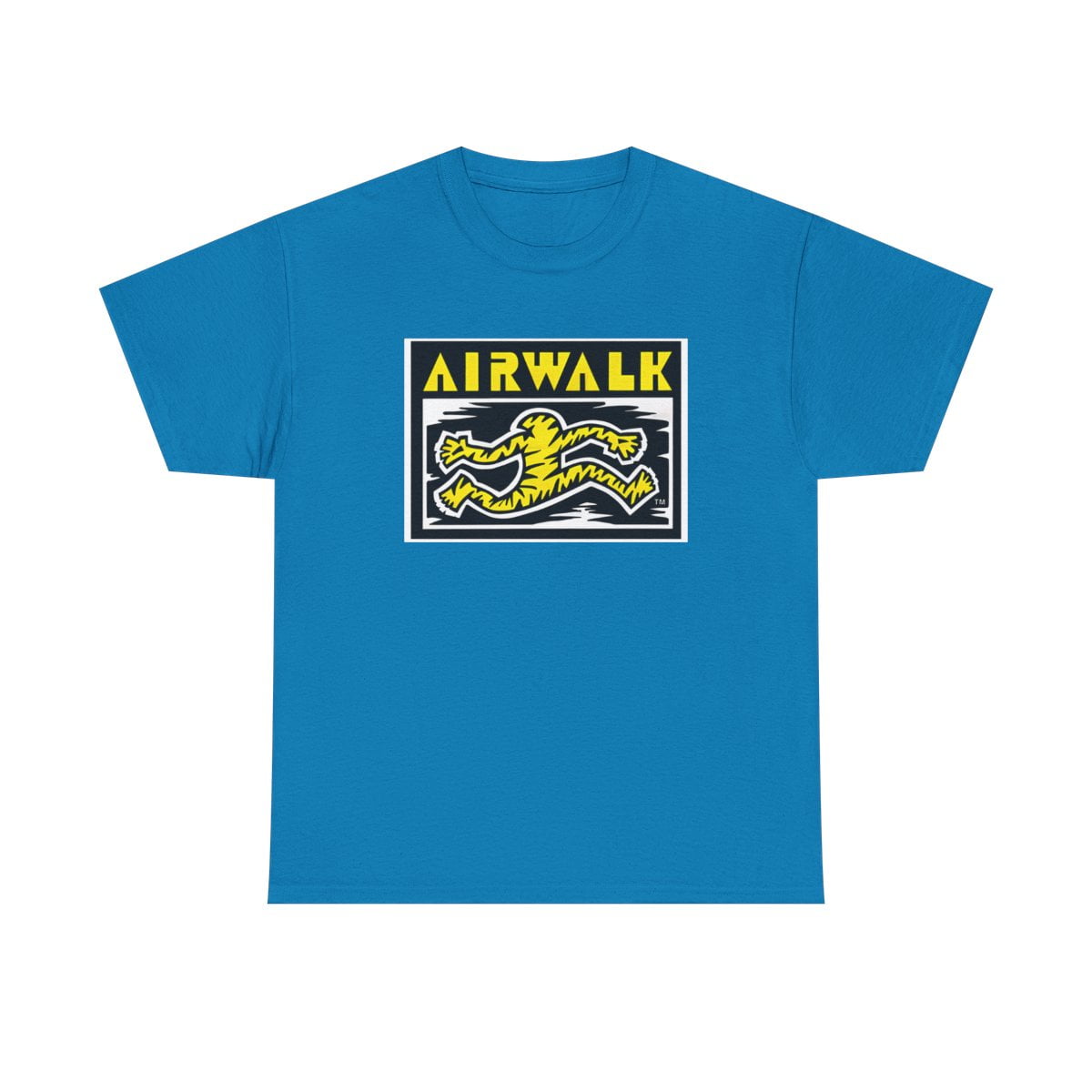 Airwalk Vintage Retro 90s 80s Skateboarding T Shirt Print - Gold 