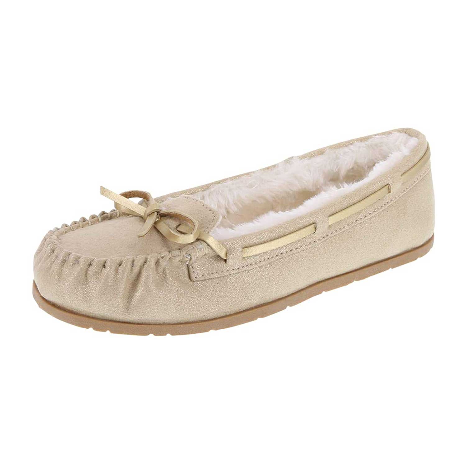 Airwalk Women s Flurry Moccasin Slippers Shoes Soft Gold 11 Regular Walmart
