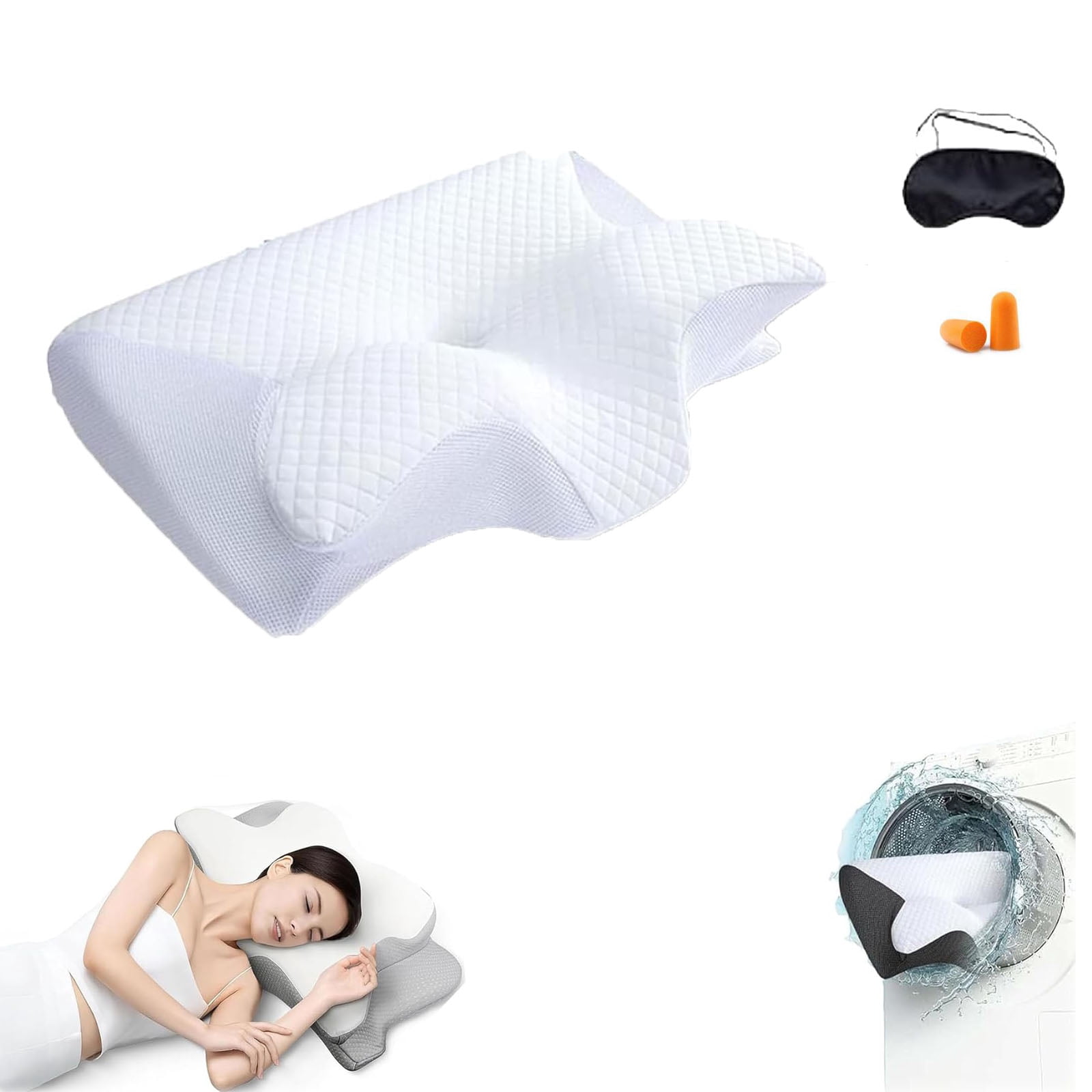 Airway Pro Sleep Apnea Pillow, Airway Pro Cervical Pillow - All-Night Neck Support, Ergonomic Pillows for All Sleeping Positions, for Neck Pain Relief, Breathable and Not Stuffy, Improve Sleep