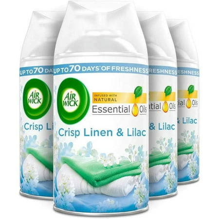 Airwick Freshmatic Max Refill Automatic Spray Touch Of Luxury Crisp Linen & Lilac 250Ml Case Of 4