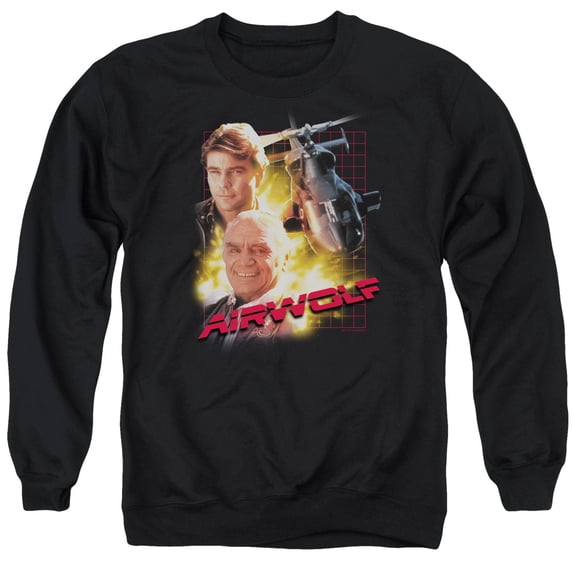 Airwolf Airwolf Adult Crewneck Sweatshirt Black