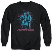 Airwolf Graphic Adult Crewneck Sweatshirt Black
