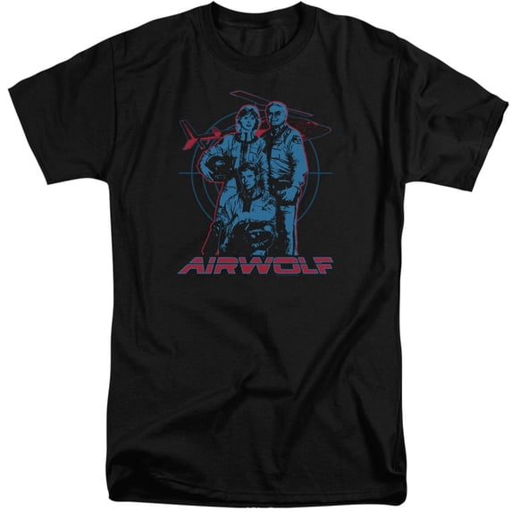 Airwolf Graphic Adult Tall T-Shirt Black