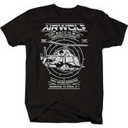 Airwolf Helicopter Military Weapon Stolen Air Force Tshirt - Jet Black