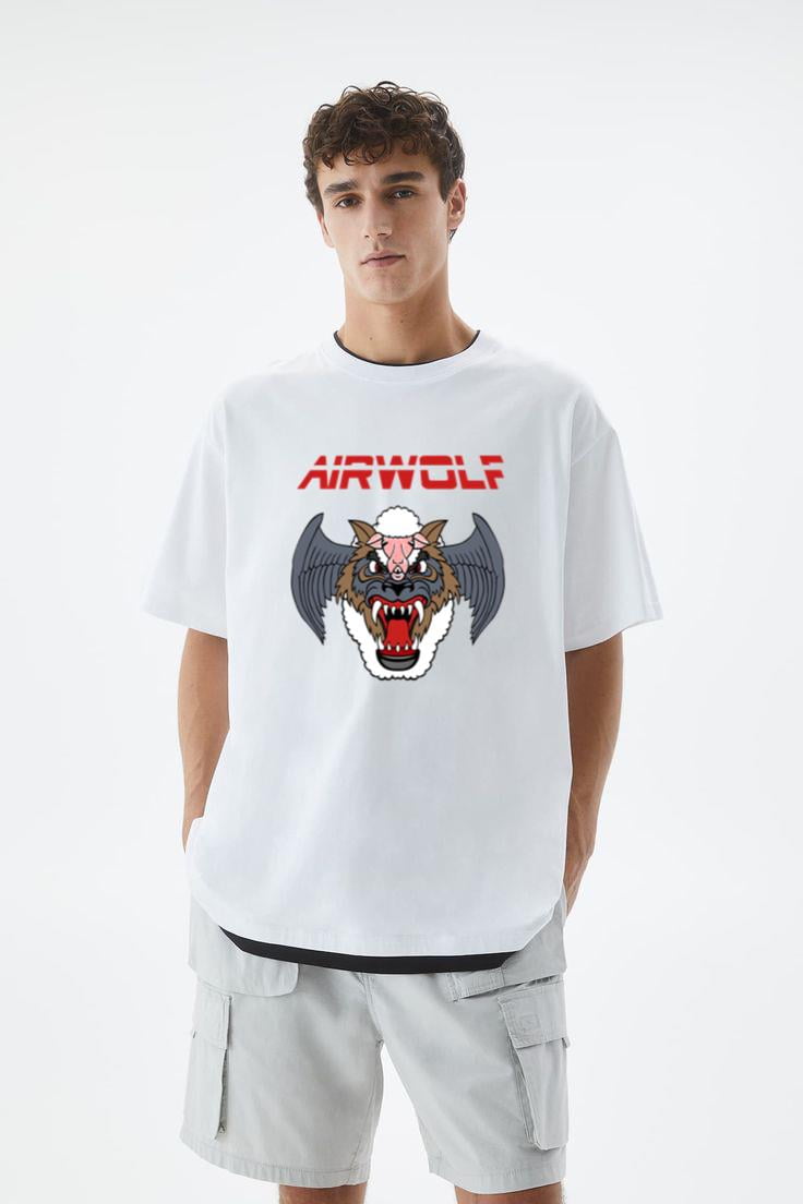 T-shirt Airwolf Hélicoptère - Homme - Noir - Tailles S à 5XL