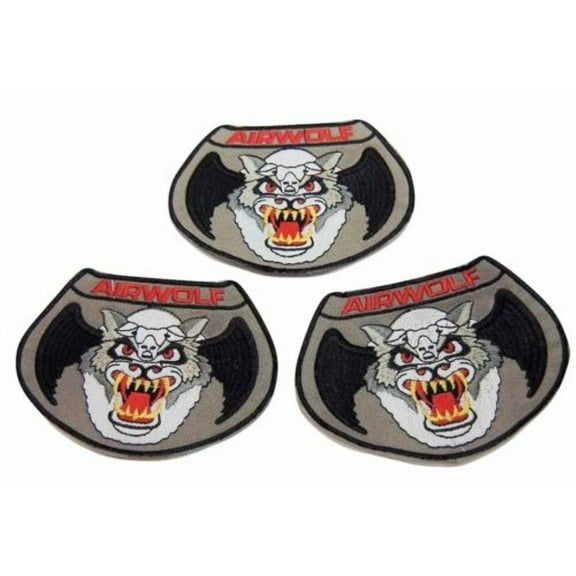 Airwolf TV Series Embroidered Patch Set of 3 Patches