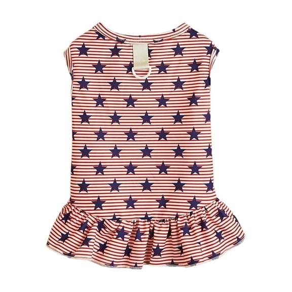 Airy and Breathable Star Pattern Pet Apparel Dress for Small to Medium Dogs, Comfortable and Stylish, for Everyday Wear