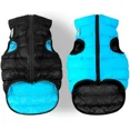 thumbnail image 1 of AiryVest Lightweight Reversible Winter Dog Coat - Warm Dog Jacket - Water Resistant Windproof - Insulated Dog Apparel for Small, Medium & Large Dogs - Comfortable Dog Puffer Vest - Black/Light Blue, 1 of 5