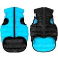 thumbnail image 1 of AiryVest Lightweight Reversible Winter Dog Coat - Warm Dog Jacket - Water Resistant Windproof - Insulated Dog Apparel for Small, Medium & Large Dogs - Comfortable Dog Puffer Vest - Black/Light Blue, 1 of 3