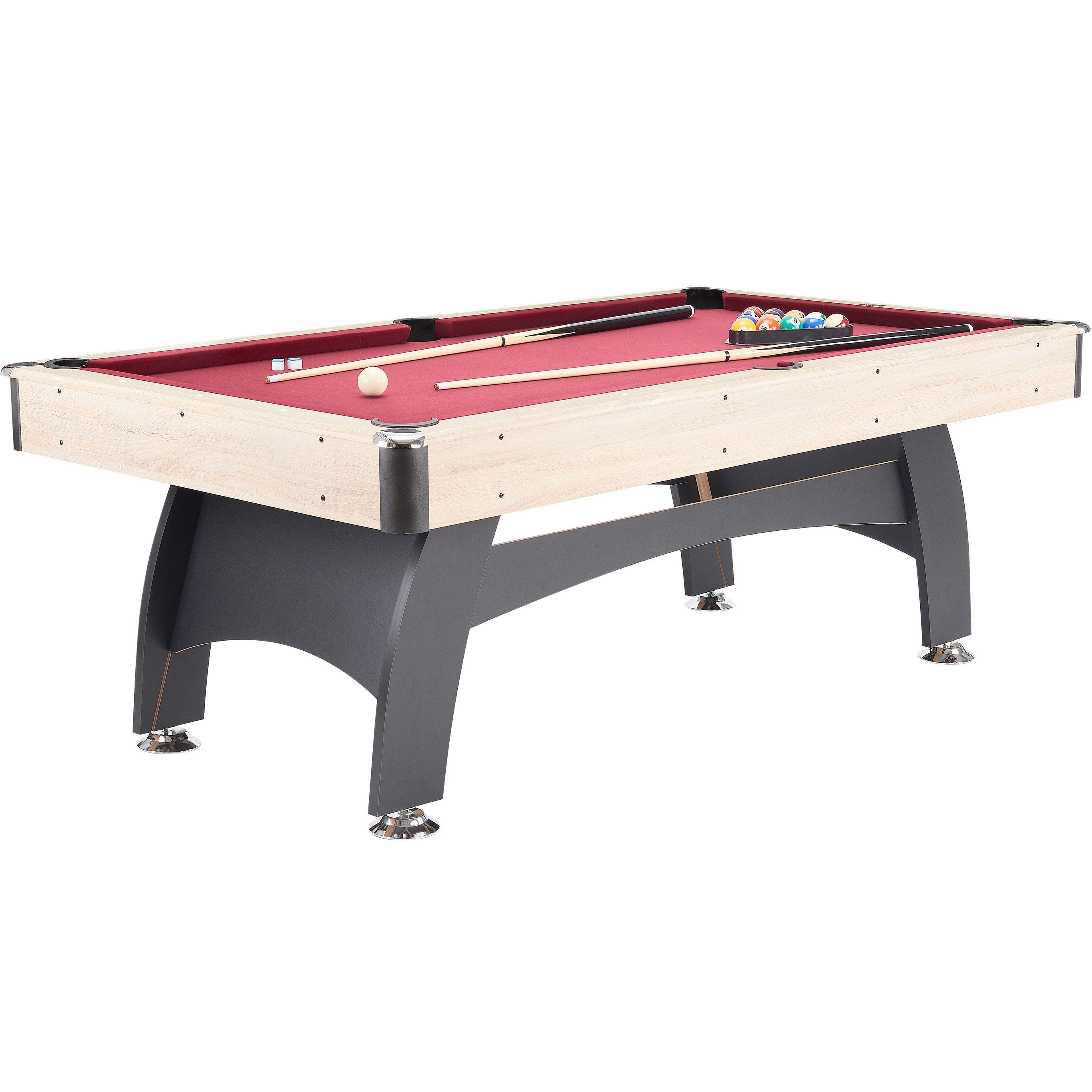 Airzone 84" Pool Table with Accessories, Red Felt - image 1 of 4