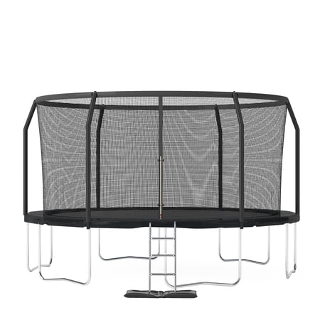 Airzone Jump Premier Backyard Trampoline- 12ft Black/Black