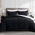 thumbnail image 1 of Aisbo Black/White Full Size Comforter Set,3-Pieces Reversible Comforter Set Soft and Lightweight,All Season Down Alternative Bed Comforter with 2 Pillow Shams, 1 of 8