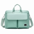 thumbnail image 1 of Aisboks 11-16'' Laptop Bag,Business Briefcase for Women, Water-Resistant Computer Messenger Bag, 15.6 Inch Laptop Shoulder Bag with Luggage Strap for Work Travel, Mint Green, 1 of 8