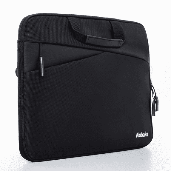 Aisboks 16-17.3''Zipper Laptop Bag for Men&Women,Laptop Sleeve 17'',Water Resistant Laptop Case,Shockproof Soft Padded Cover Carrying Computer Bag with MacBook, HP, Dell, Acer Notebook,Black