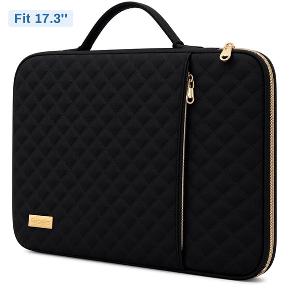 Aisboks Black Laptop Sleeve 16''-17.3'',Zipper Laptop Bag,17''Laptop Case Compatible with HP,LG,Dell,Lenovo,Asus,Acer Notebook,Shockproof Soft Padded Cover Carrying Computer Bag