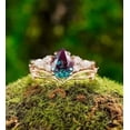 thumbnail image 1 of Aishvi Jewels 3 Ct Pear Cut Lab Created Alexandrite Halo Bridal Set Ring 14K Rose Gold Plated, 1 of 4
