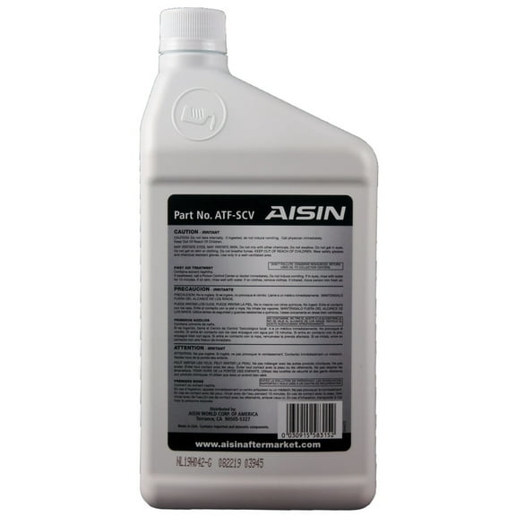 Aisin Automatic Transmission Fluid P/N:Atf Scv Fits select: 2010-2020 SUBARU OUTBACK, 2014-2020 SUBARU FORESTER