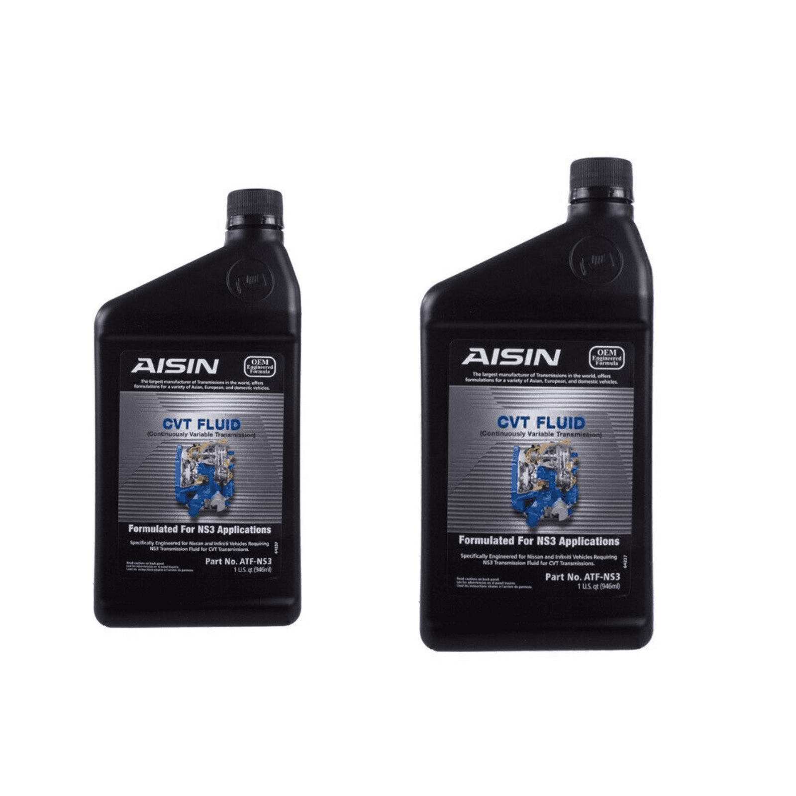 AisinContinuously Variable Trans CVT Fluid ATFNS3 for Nissan Infiniti Pack of 2