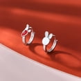 Aisiwm Rabbit Carrot Earrings Alloy Stud Earrings Rabbit Year Earrings