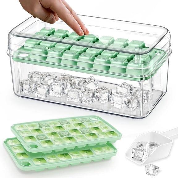 Aisle 3 Essentials Plastic 14-Cavity Flexible Ice Cube Trays, 2 Count