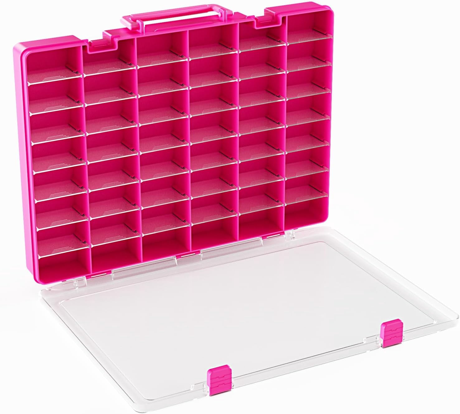 AISLE 3 ESSENTIALS Mini Toy Organizer Box – 48 Compartment Storage Case for Mini Brands, LOL Dolls, Shopkins & Calico Critters – Kids Collectible Container for Small Toys