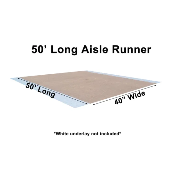 Burlap Fabric Burlap Aisle Runner - 40 Inch Wide x 50 Feet Natural 10oz for Weddings