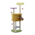 thumbnail image 1 of THE LICKER STORE Aisling 51" 4-Tier Modern Sisal Heart Cat Tree with Scratching Posts, Napping Perch, and Dangling Toys, Multi, CTR1002A, 1 of 9