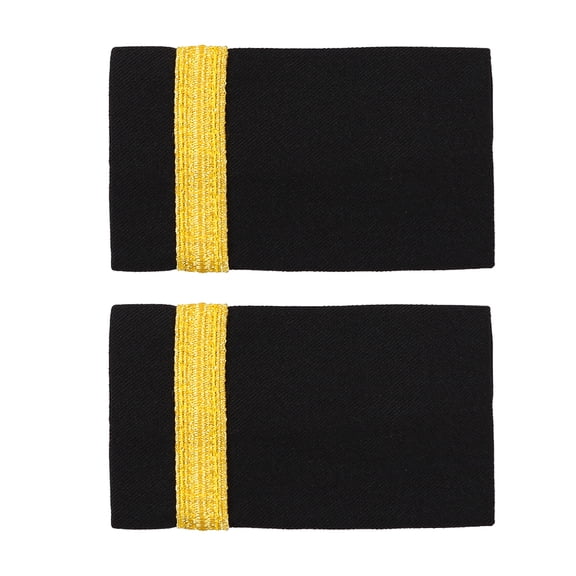 Aislor 1 Pair Airlines Pilot Epaulets Captain Uniform Epaulets Traditional Shoulder Boards with Gold Black&Gold One Size