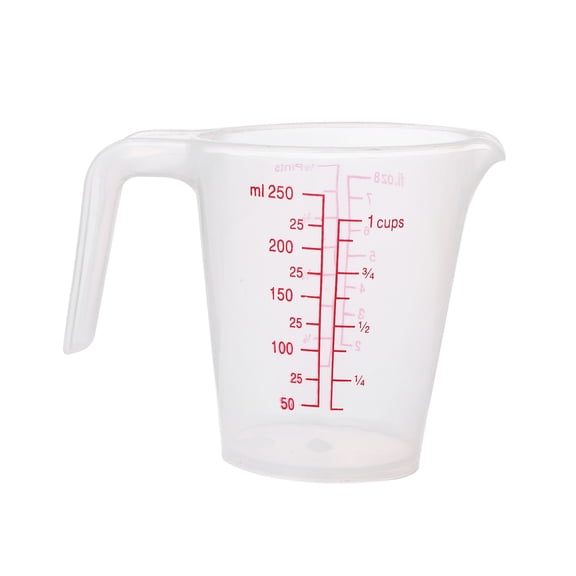 Aislor 250ml 500ml 1000ml Plastic Measuring Cup with Scale Kitchen Tool Measuring Jug with Scale Red 250ML 250ML