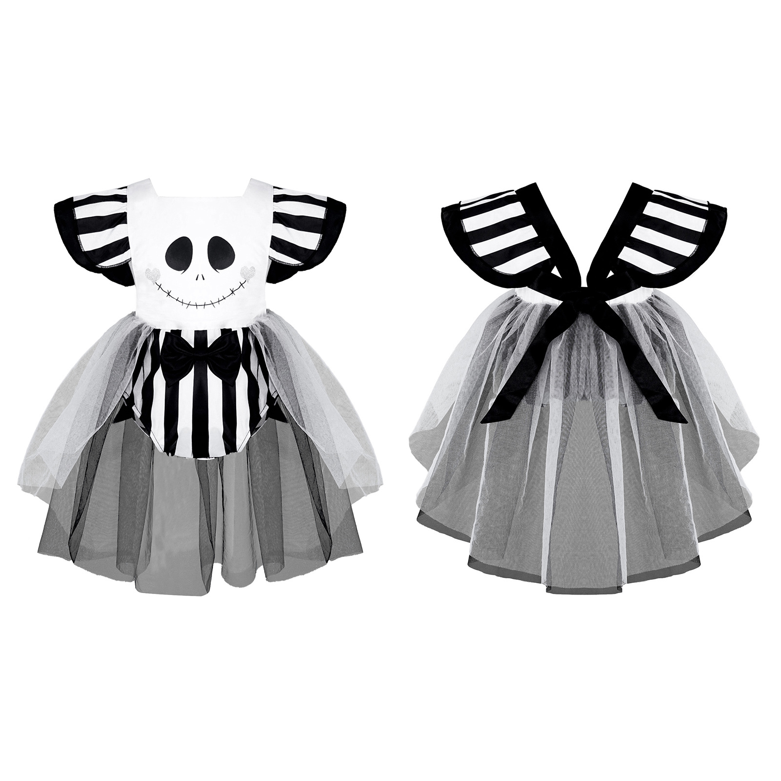 Aislor Baby Girls Halloween Ghost Dress up Costume Romper Mesh Tutu