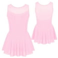 thumbnail image 1 of Aislor Big Girls Rhinestone Mesh Back Dance Dress Ballet Ice Skating Tutu Dress, 1 of 7