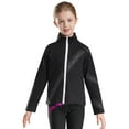 thumbnail image 1 of Aislor Boys Girls Long Sleeve Rhinestone Zipper Figure Ice Skating Jacket Coat Sweatshirt Training Practice Top Outwear Black 6, 1 of 7