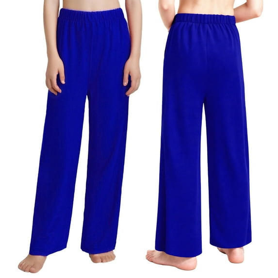 Aislor Boys Girls Praise Dance Palazzo Celebration of Spirit Liturgical Worship Wide Leg Pants Blue 12