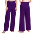 thumbnail image 1 of Aislor Girls Boys Christian Liturgical Praise Dance Pants Celebration of Spirit Wide Leg Trousers Dancewear Purple 6, 1 of 7