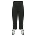 thumbnail image 1 of Aislor Boys Medieval Ankle Banded Pirate Pants Kids Renaissance Viking Pirate Cosplay Costume Halloween Fancy Pants Black 11-12, 1 of 7