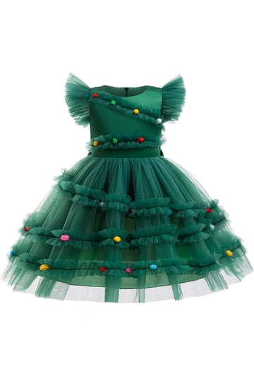 christmas tree dress walmart with Head Piece (sizes 3-4) – The Toy Maven This festive tinsel pom Christmas tree sweater dress will bring some jolly to your holiday parties this season. Womens Christmas Tree Dress