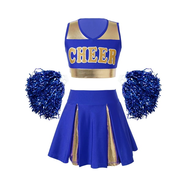 Aislor Girl's Cheer Leader Costume Cheerleading Uniform Fancy Dress ...