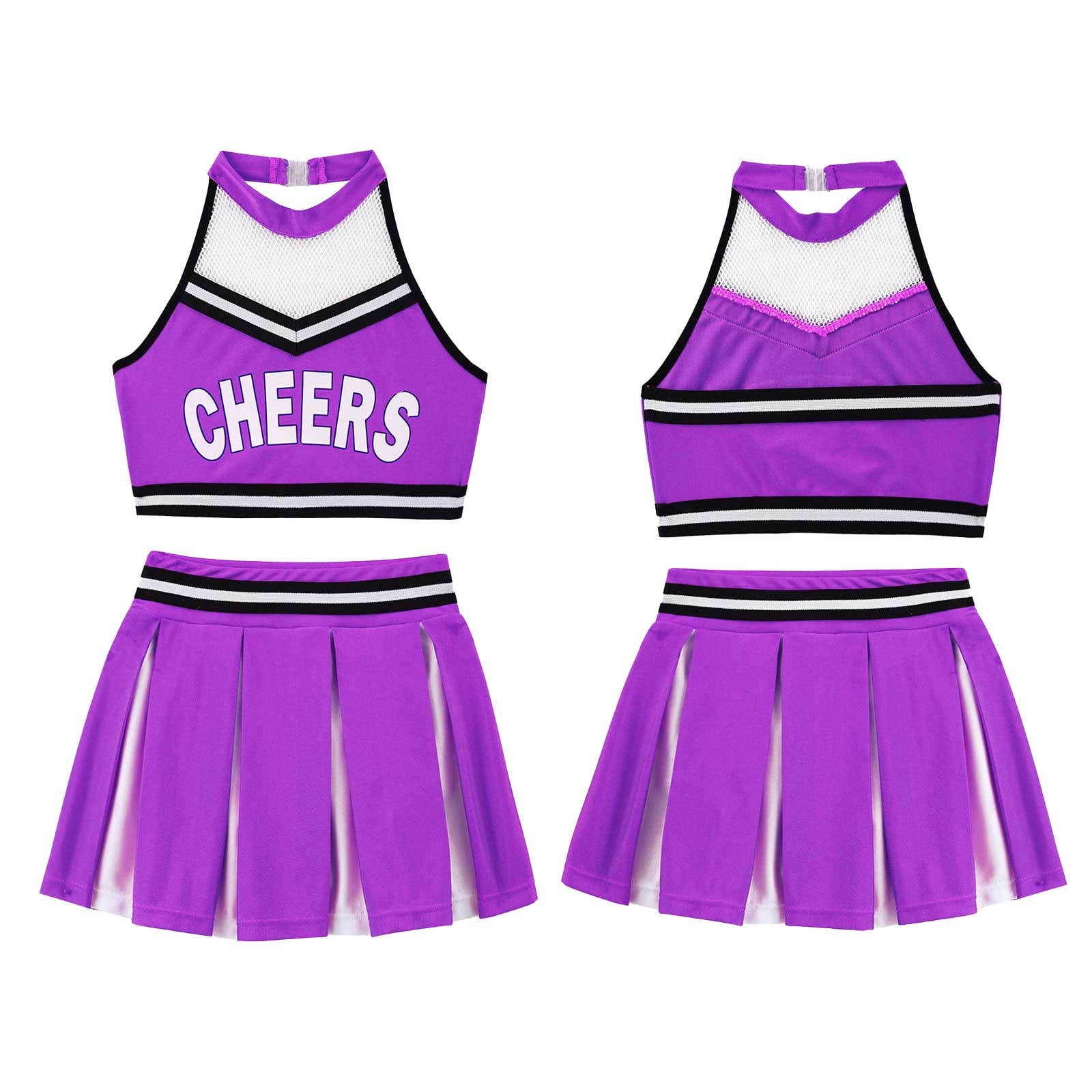 Aislor Girls Cheer Leader School Costume Uniform Children Cheerleading ...
