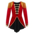 thumbnail image 1 of Aislor Girls' Circus Ringmaster Showmen Costume Kids Halloween Cospaly Tailcoat Jacket 4-16 Red 16, 1 of 7