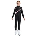 thumbnail image 1 of Aislor Girls Figure Skating Jacket Ice Ballet Dance Long Sleeve Jackets with Leggings for Competition Pink 13-14, 1 of 7
