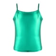 thumbnail image 1 of Aislor Girls Kids Shiny Metallic Color Spaghetti Shoulder Straps Camisole Tank Top for Dance Competition, 1 of 7