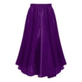 thumbnail image 1 of Aislor Girls Long Full Circle Dance Gypsy Latin Spanish Flamenco Skirt Ballroom Belly Dance Performance Purple 11-12, 1 of 7