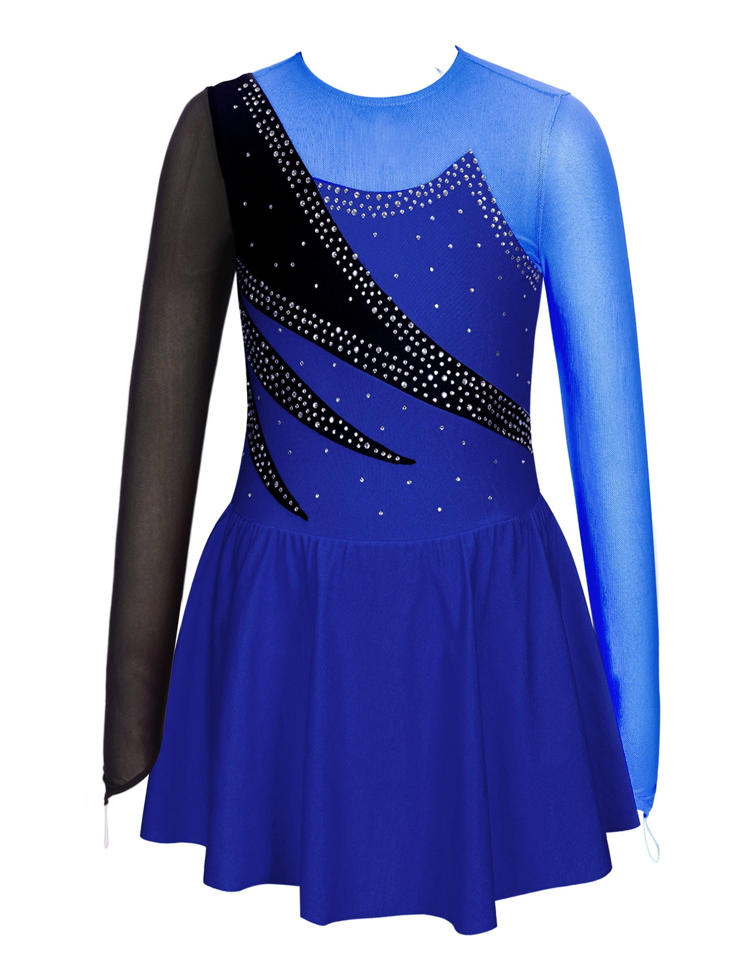 Aazon.co: Figure Skating Dress Girls Blue Velvet Woen Ice Skating