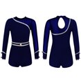 thumbnail image 1 of Aislor Girls Mesh Splice Long Sleeves Gymnastics Leotard Unitard Biketard Ballet Dance Jumpsuit Sport Top Dancewear, 1 of 7