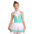 thumbnail image 1 of Aislor Girls Sequins Dance Tutu Dress Princess Ballet Ice Skating Leotard Dress Christmas Elf Santa Green 4, 1 of 6