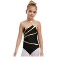 thumbnail image 1 of Aislor Girls Sleeveless Gymnastics Ballet Dance Leotard Sparkly Unitard Athletic Bodysuit Sportswear A Gold 16, 1 of 7