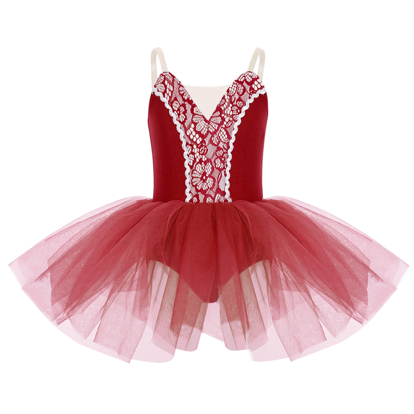 Aislor Girls Sleeveless Lace Swan Lake Ballet Dance Tutu Dress Camisole ...