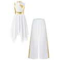 thumbnail image 1 of Aislor Girls Sleeveless Praise Dance Dress Metallic Gold Liturgical Worship Tunic with Wide Leg Pants Set Black 14, 1 of 8