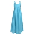 thumbnail image 1 of Aislor Junior Bridesmaid Kid Girls Rhinestones Pleated Chiffon Dance Maxi Gown Floor Long Dress, 1 of 7