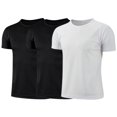 thumbnail image 1 of Aislor Kids Boys 3 Pack Athletic Performance T Shirt Basketball Training Shirts Moisture Wicking Tops Black&Black&White 160/S, 1 of 3